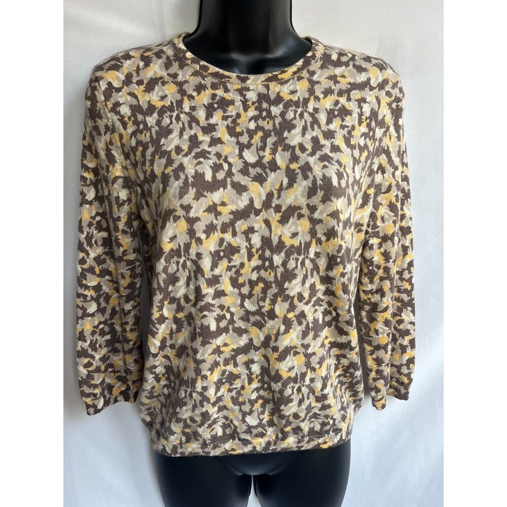 Vintage Pendleton 100% Merino Wool Leopard Animal Print Sweater Size S Petite